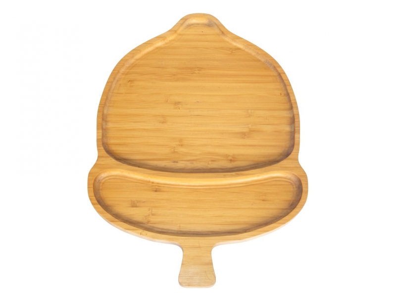 Bamboo acorn shaped platter
